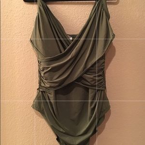 Old Navy 3x Tummy Control Swimsuit-Army Green